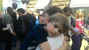 Протест на родители на деца с увреждания в Бургас