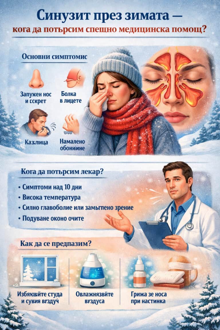 Синуси и зима – кога да потърсим спешно медицинска помощ?